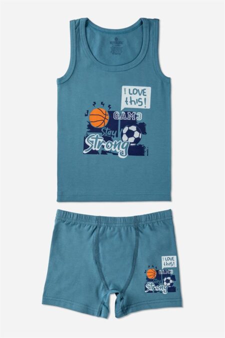 Комплект белья Baykar Баскетбол 2362-3362 Лазурно-синий